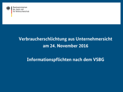 Informationspflichten nach &sect; 36 VSBG