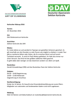 Kletterwettkampf für Kinder - Deutscher Alpenverein Karlsruhe