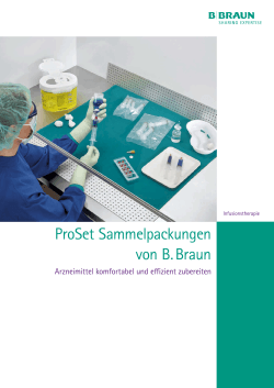 ProSet Sammelpackungen von B. Braun