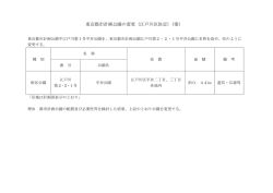 東京都市計画公園の変更（江戸川区決定）（案）