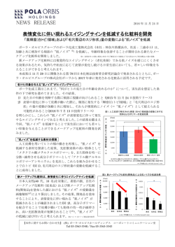 表情変化に伴い現れるエイジングサインを低減する化粧料を開発