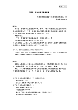資料1-4 内閣府 青少年意見募集事業 （PDF:50KB）