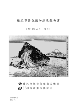藤沢市景気動向調査報告書