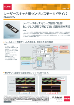 レーザースキャナ用センサレスモータドライバ : 新商品速報
