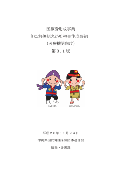 医療費助成事業 自己負担額支払明細書作成要領