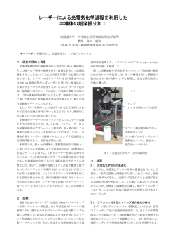 レーザーによる光電気化学過程を利用した 半導体の超深掘り加工