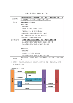 創業者支援資金 融資対象4内容 融資申込フロー図