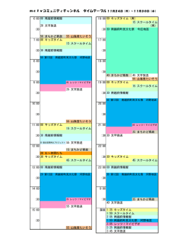 （木）からの番組案内（PDF形式 111キロバイト）