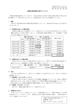 公園占用料徴収の誤りについて