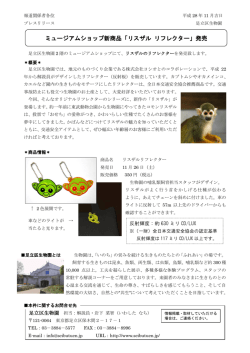 ミュージアムショップ新商品「リスザル リフレクター」発売