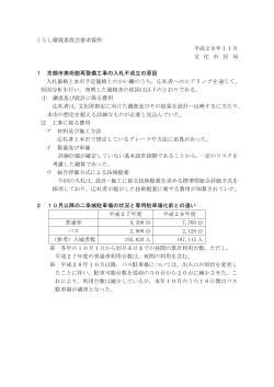 くらし環境委員会要求資料 平成28年11月 文 化 市 民 局 1 京都市