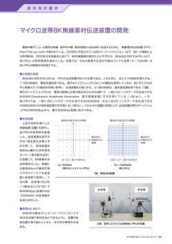 マイクロ波帯8K無線素材伝送装置の開発