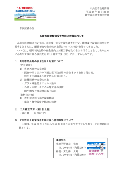 高岡市民会館の安全性向上対策について