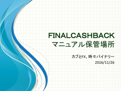 FinalCashBack マニュアル