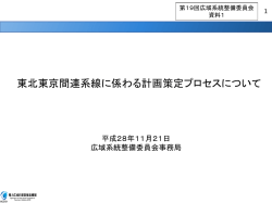 東北東京間連系線に係わる計画策定プロセスについて
