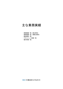 業務実績 - 株式会社新日本コンサルタント