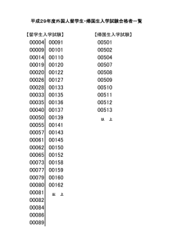 【留学生入学試験】 【帰国生入学試験】