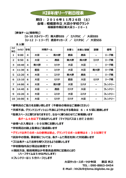 H28年度リーグ戦日程表