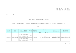 （東京コメ）合意早受渡について