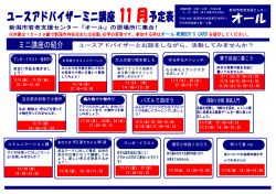 ユースアドバイザーミニ講座 11 月予定表 950
