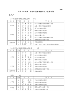 H28年度明るい選挙啓発作品入賞者名簿
