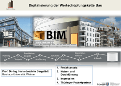 Digitalisierung der Wertsch&ouml;pfungskette Bau