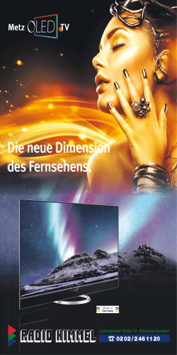 Die neue Dimension des Fernsehens.