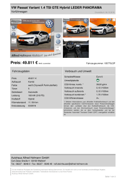 Inserat drucken - Autohaus Alfred Hofmann