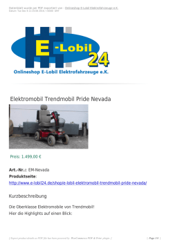 Elektromobil Trendmobil Pride Nevada - Onlineshop E