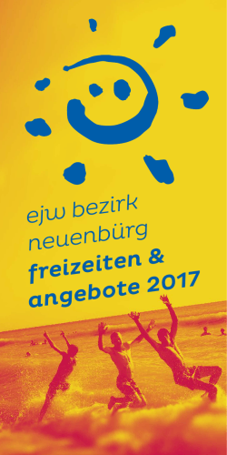Jahresprogramms 2017 - Evangelisches Jugendwerk Bezirk