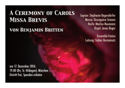 A Ceremony of Carols Missa Brevis