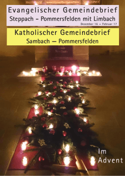 Advent - Evangelische Kirchengemeinden Steppach