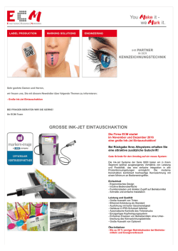 grosse ink-jet eintauschaktion