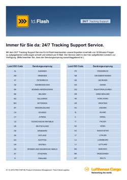 Immer f&uuml;r Sie da: 24/7 Tracking Support Service.