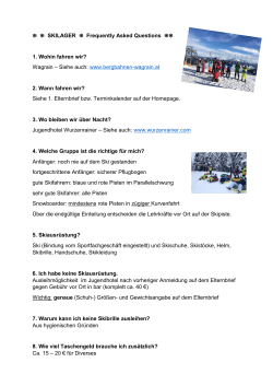 Häufig gestellte Fragen zum Skilager (FAQs)