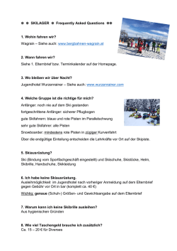 H&auml;ufig gestellte Fragen zum Skilager (FAQs)