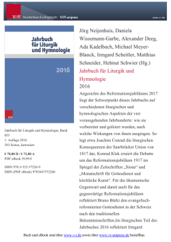 Jahrbuch f&uuml;r Liturgik und Hymnologie