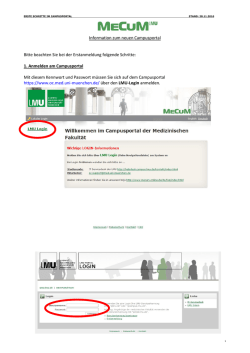 Infoblatt f&uuml;r die Studierenden des 2. bis 10. Semesters der