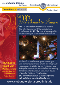 eihnachts-Singen - SI Club G&uuml;tersloh