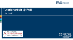 Herzlich Willkommen zum Treffen des Netzwerks Tutorienarbeit an