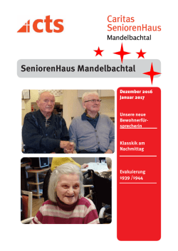 Hauszeitung Dezember 2016 und Januar 2017