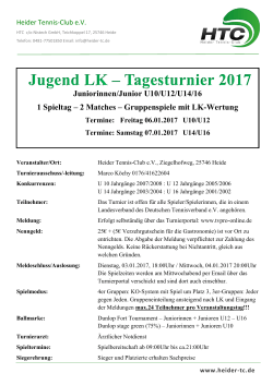 Jugend LK – Tagesturnier 2017 - TVPro