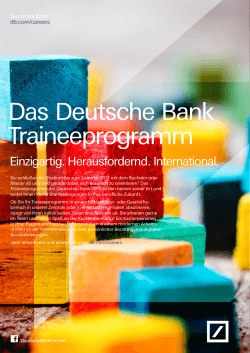 Das Deutsche Bank Traineeprogramm