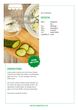 Gurkensalat mit Dillsauce