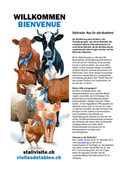 Stallvisite: Neu für alle Nutztiere!
