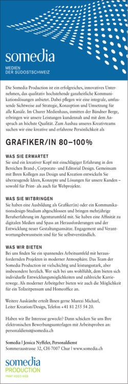 GRAFIKER/IN 80&ndash;100%