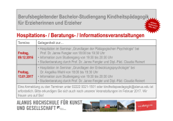 Hospitations- / Beratungs- / Informationsveranstaltungen
