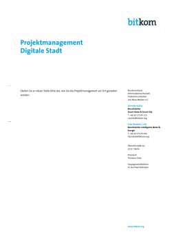 Projektmanagement Digitale Stadt