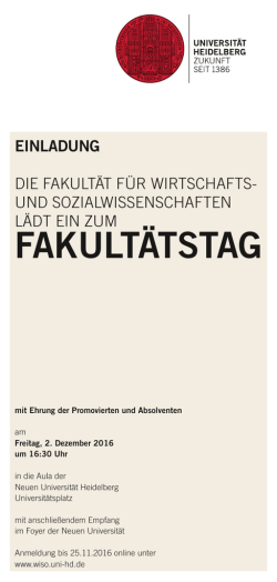 fakultätstag - Universität Heidelberg