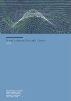Finanzierungsrechnung der Schweiz 2015
